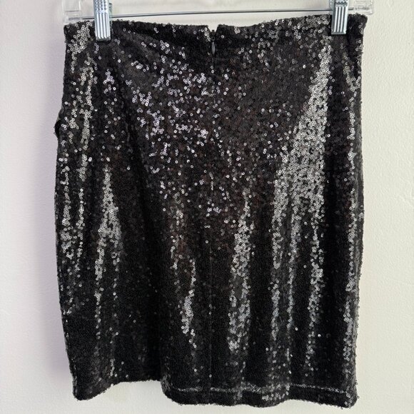 LULUS Black Groove Black Sequin Two-Piece Bodycon Mini Dress - Picture 10 of 12